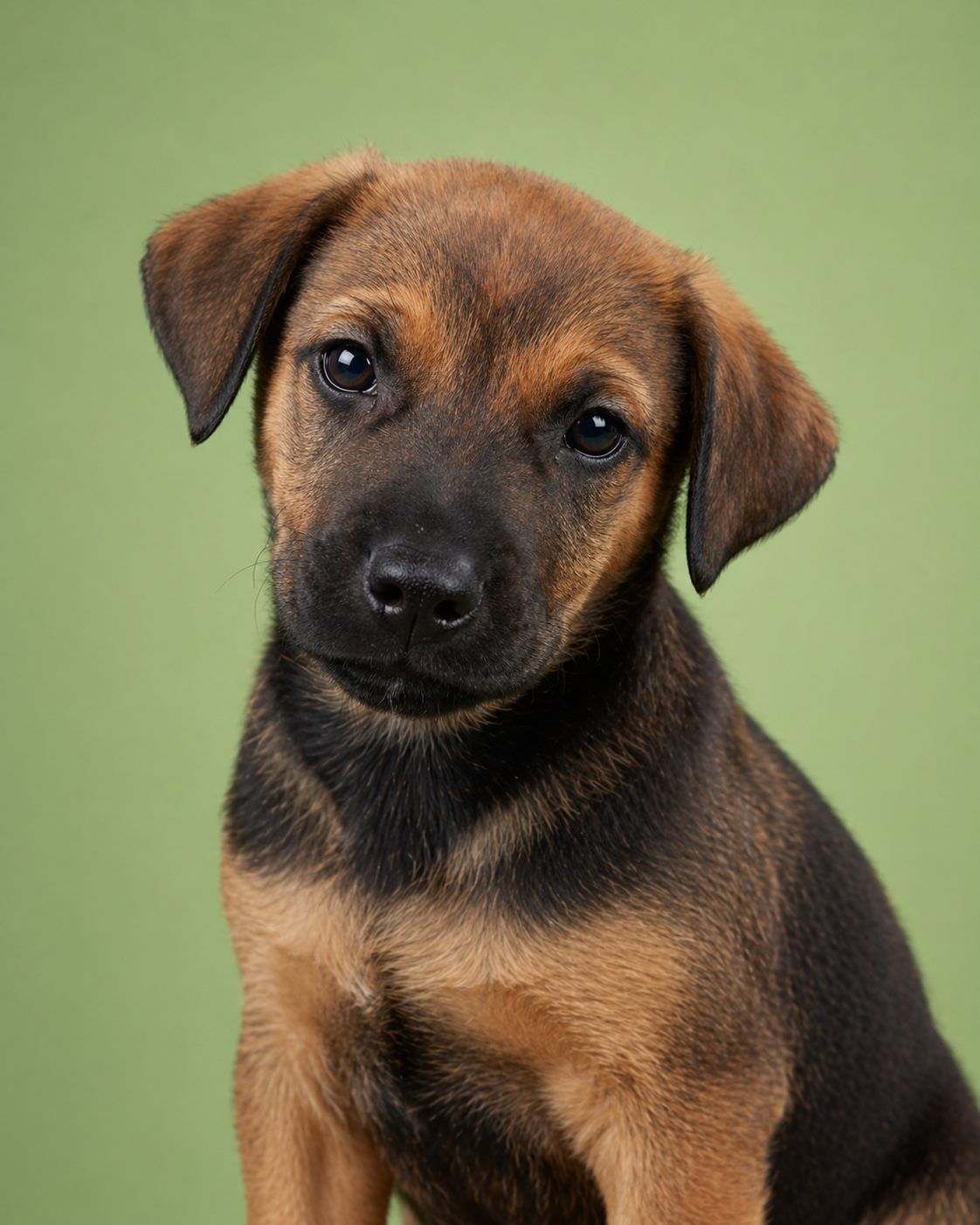 Adoption-ready pet portrait