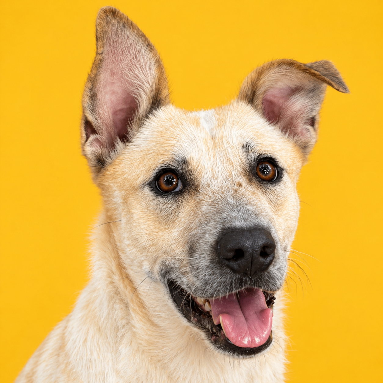 Adoption-ready pet portrait